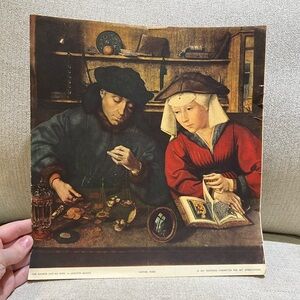 1937 The Banker and His Wife by Qwentin Massys Print